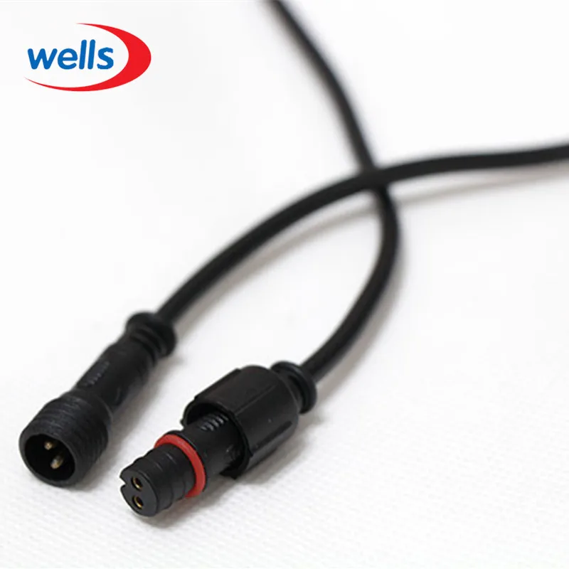 5 шт. светодиодные светильник ты штекер гнездо разъем водонепроницаемый кабель 2