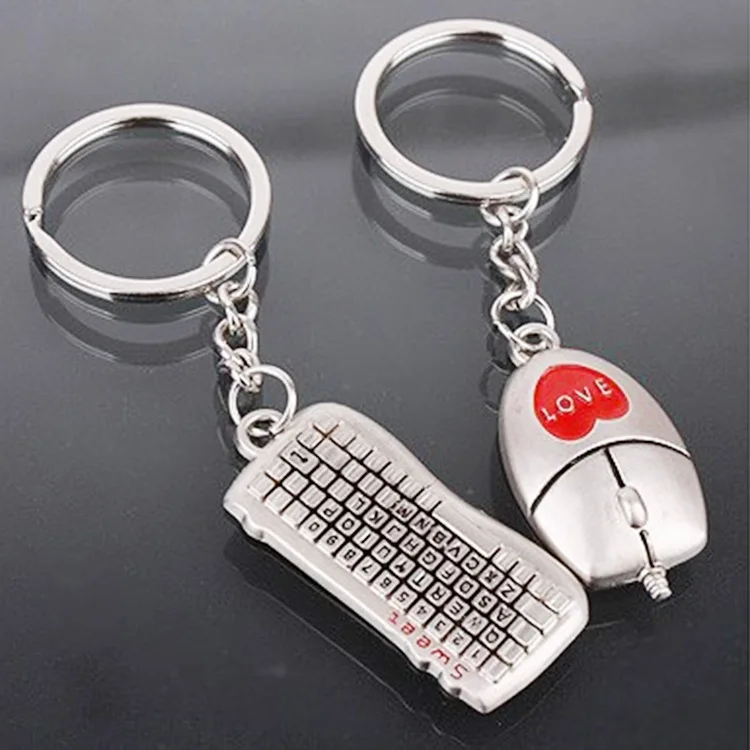 Модные Повседневное пару любовь брелок мультфильм Key Chain Любители Для женщин