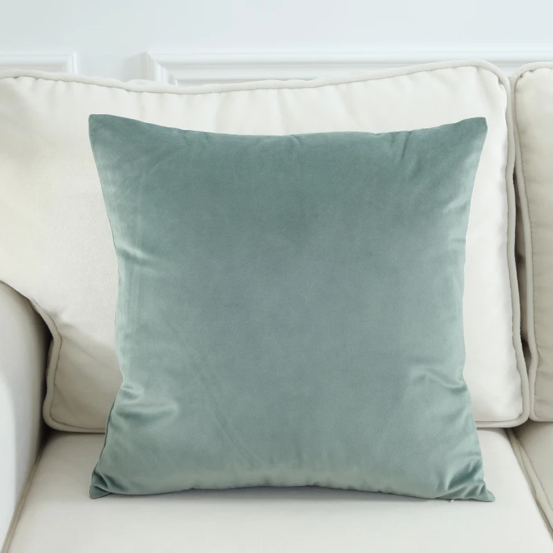 Новый Бархатный Чехол для подушки 45 см 55 наволочка стула яркие однотонные цвета