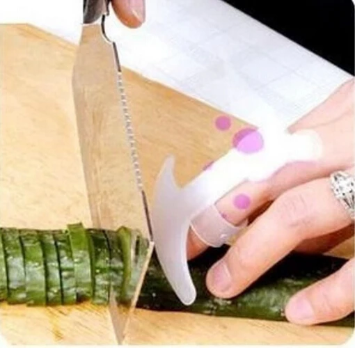 Безопасный дизайн нож для еды овощей подставка рук защита пальцев белый кухонные