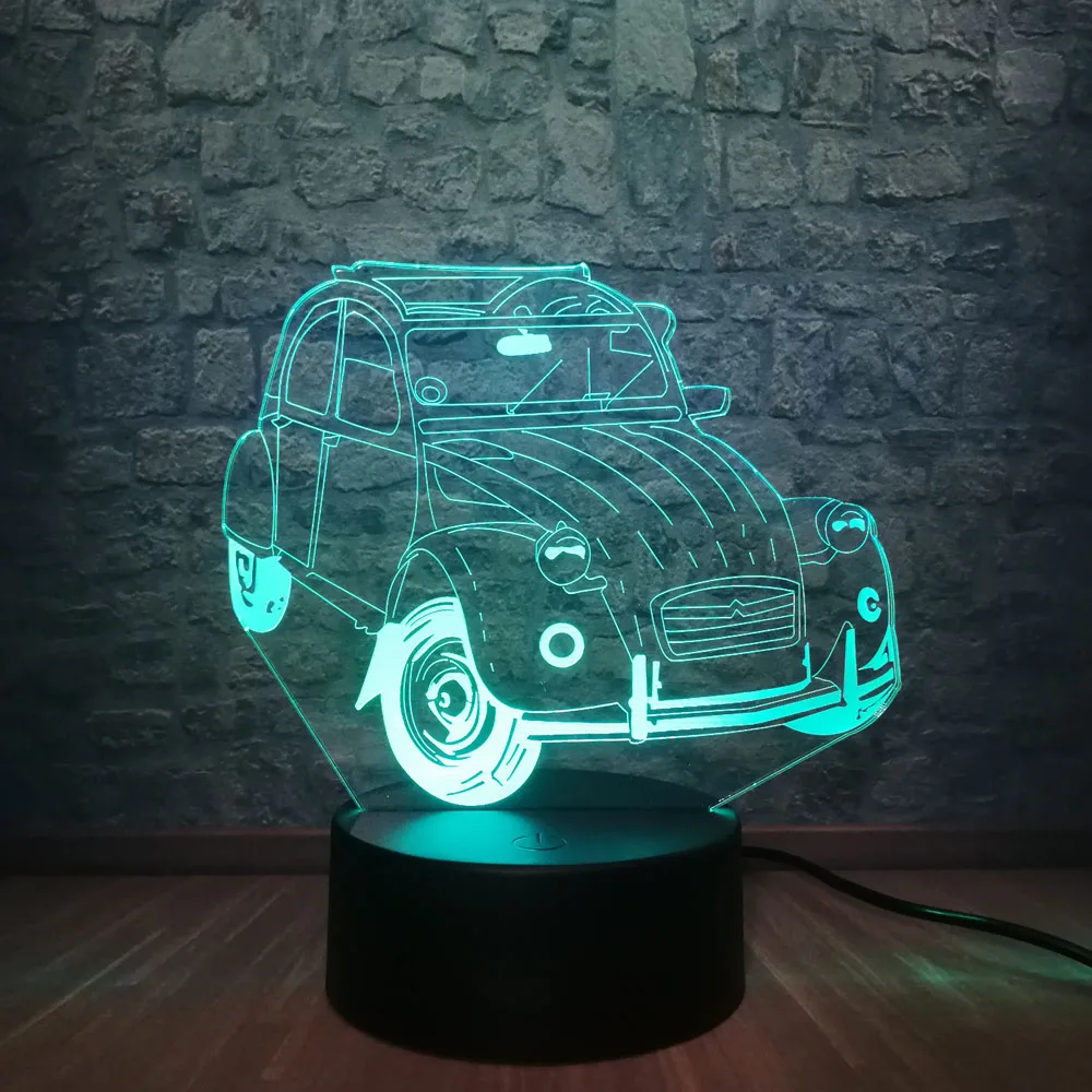 3D лампа Claasic Винтаж колес техники высокой проходимости автомобильные диски 7