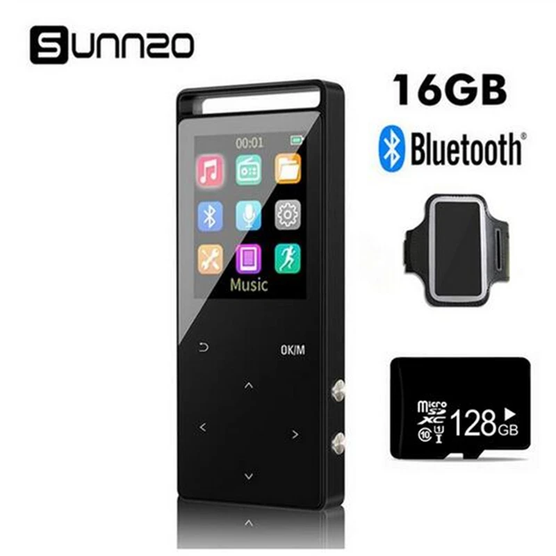 16 ГБ MP3 плеер Bluetooth HiFi Цифровой MP3 музыкальный плеер без потерь мини Портативный Reproductor MP3 Car Audio FM радио шагомер - Цвет: 128GB