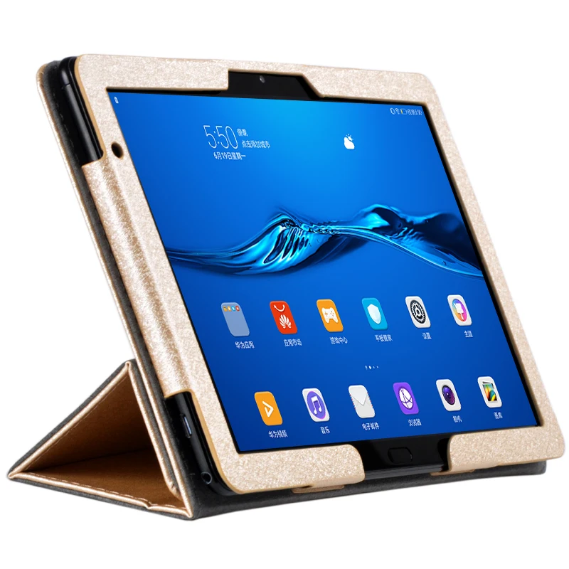 Тонкий роскошный Шелковый зернистый чехол с флип-стойкой для huawei MediaPad M5 Lite 10 чехол BAH2-W09 BAH2-L09 BAH2-W19 10,1 ''чехол для планшета