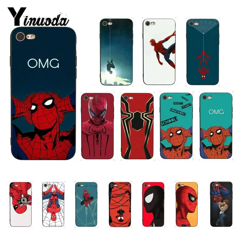 Чехол для телефона Yinuoda Marvel Comics с человеком-пауком iPhone 8 7 6 6S 6Plus X XS MAX 5 5S SE XR 11 pro max |