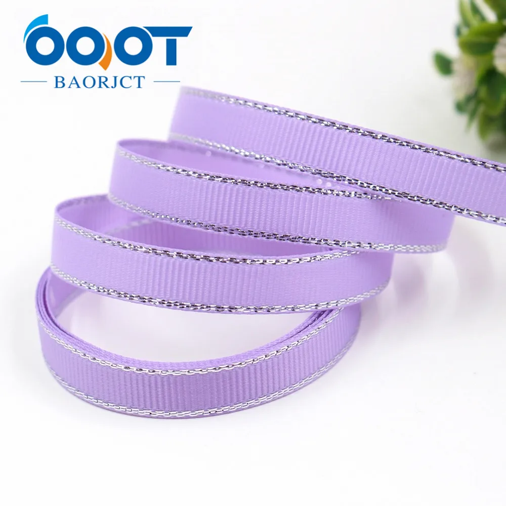 Двухсторонние серебристые ленты OOOT BAORJCT 10 мм ярдов Двусторонние в рубчик
