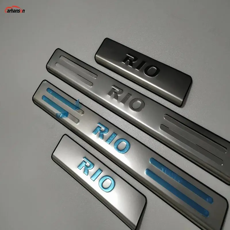 Автомобильные аксессуары для Kia Rio Накладка на порог из нержавеющей стали