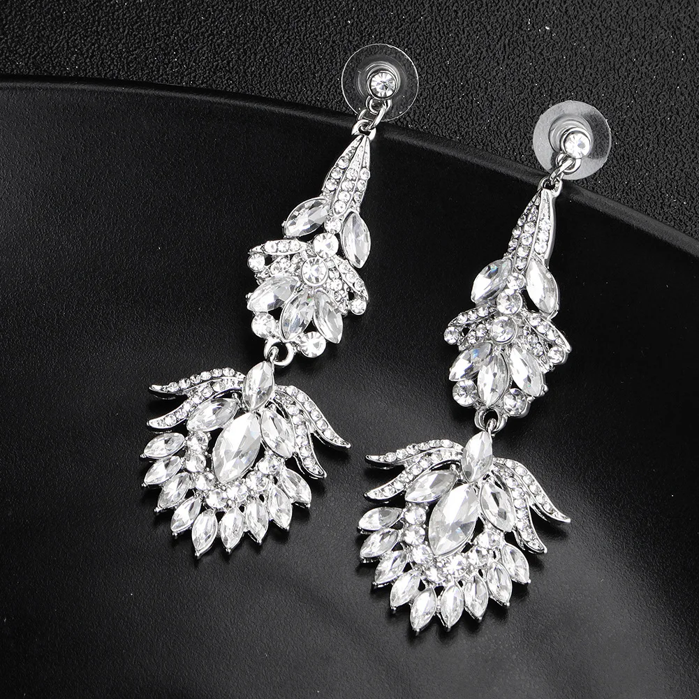 Swarovski украшения со стразами серьги простые Винтажные невесты Свадебные