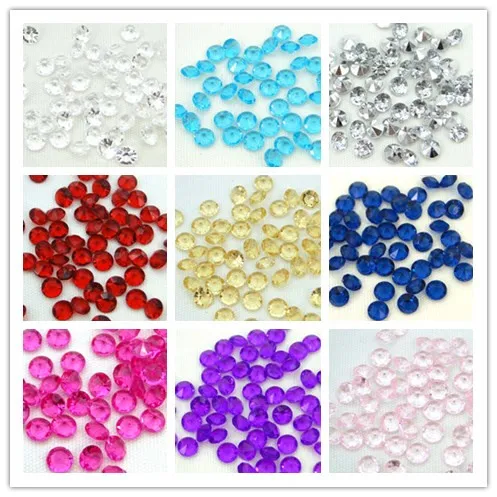 18 Color-500pcs/лот 10 мм 4 карата Свадебные украшения рукоделие бриллиантовый конфетти оформление для торжественных мероприятий праздничные принадлежности