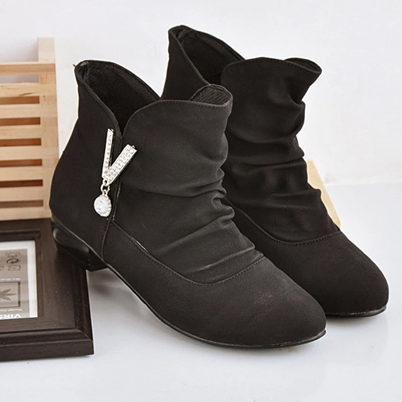 Женские ботинки из искусственной кожи модные botas feminina NB275|Женские полусапожки| |