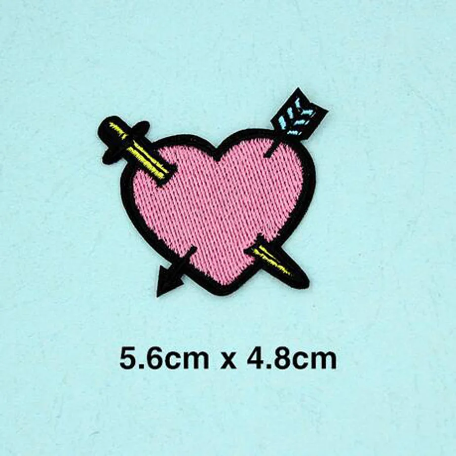 Радужные нашивки в виде торта сердца кепка для обуви железная вышивка Аппликации