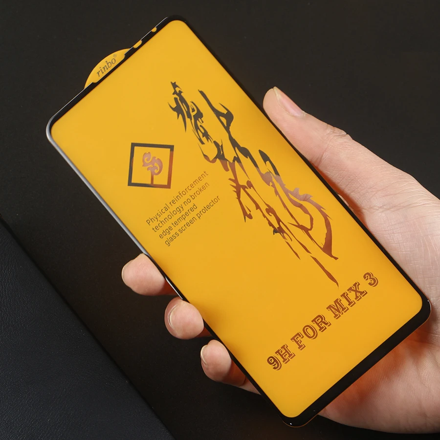 WOLFPSYCH New 6D Full Glue Tempered Glass For Xiaomi Mix 3 Cover Screen Protector Protective Film | Мобильные телефоны и
