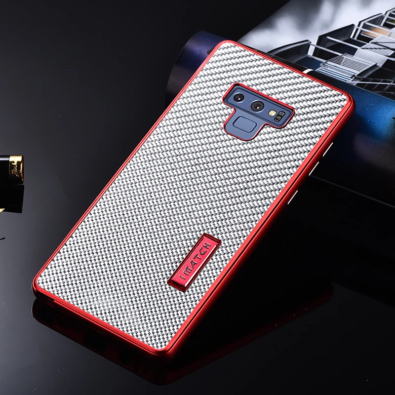 Для samsung Galaxy Note 9 чехол Роскошный металлический алюминиевый бампер крышка из углеродного волокна Защитные чехлы для samsung Galaxy Note 8 чехол