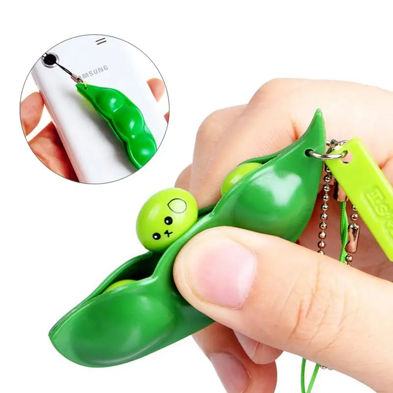 Экструзионная Pea Bean Soybean Edamame игрушка для снятия стресса брелок детский подарок |