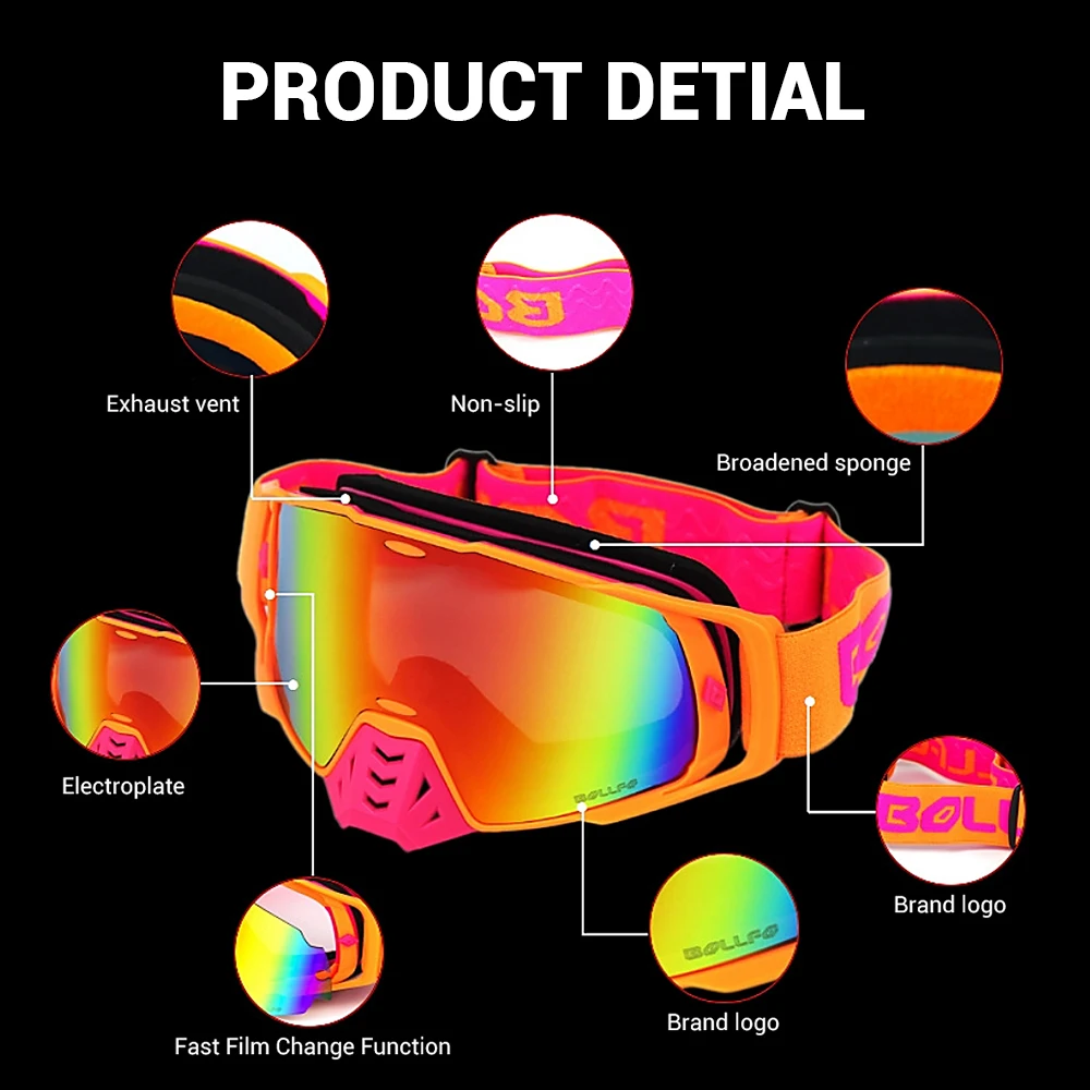BOLLFO новые очки для мотокросса мотоцикла Gafas велосипедные шлема мужчин и