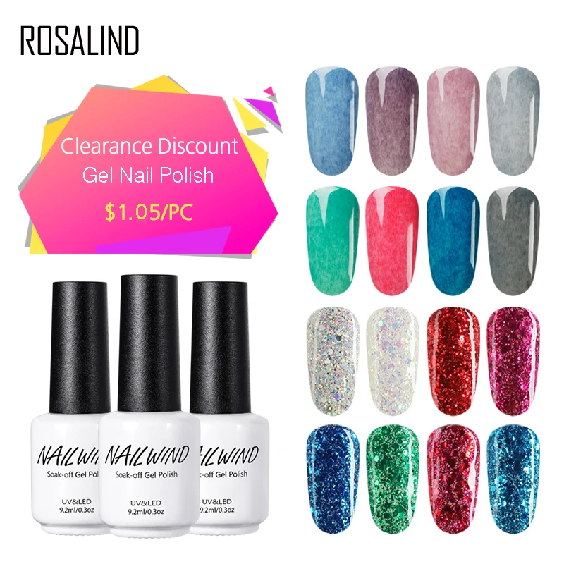 ! Скидка! ROSALIND гель для ногтей из искусственного меха Гель-лак алмазная