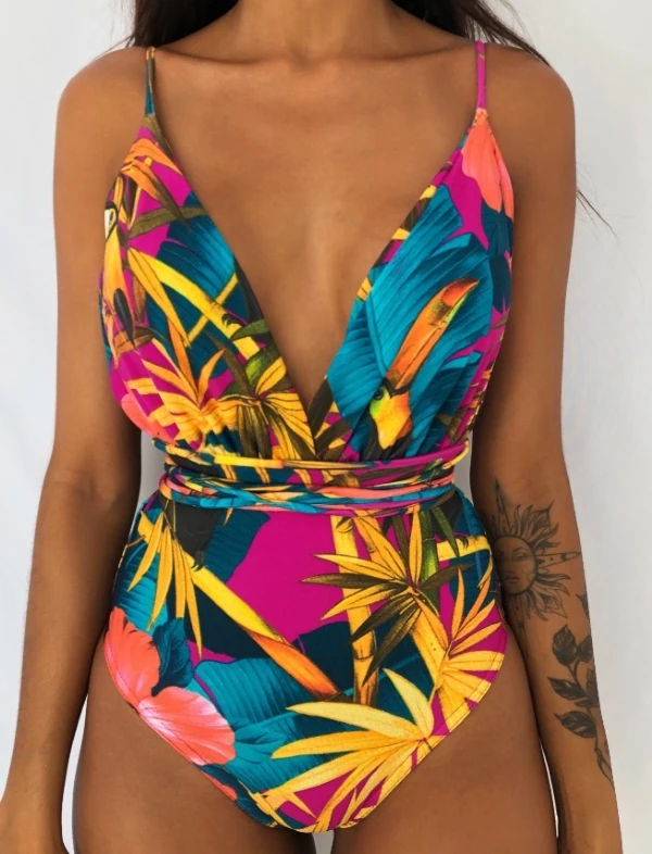 New Sexy One Piece Swimsuit Women Swimwear Push Up Monokini Bandage Bodysuit Female Beachwear Summer Bathing Suits