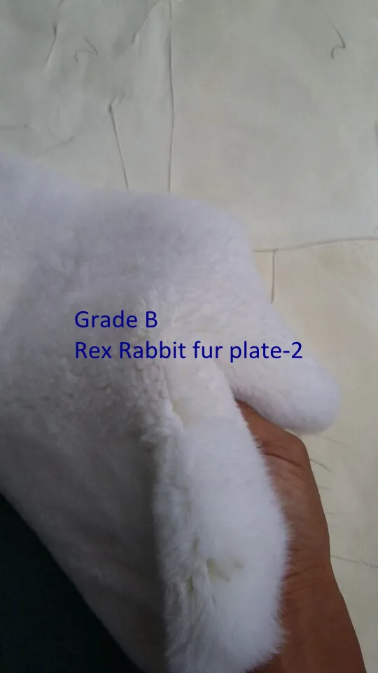 Высококачественная белая меховая тарелка с головой кролика рекс черным