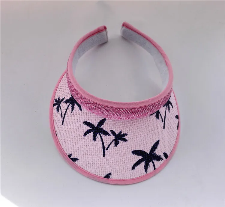 Tree pink Летняя женская повседневная шляпа от солнца с козырьком, Пляжная Пустая Шляпа, Женская Регулируемая соломенная Кепка - Цвет: Tree pink