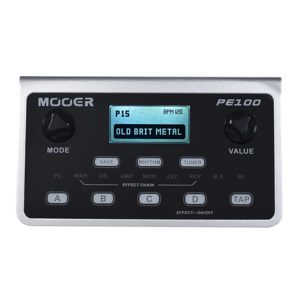 MOOER PE100 мульти-процессор эффектов гитарный эффект педаль 39 эффектов гитарная педаль 40 барабанных моделей 10 метрономов темп