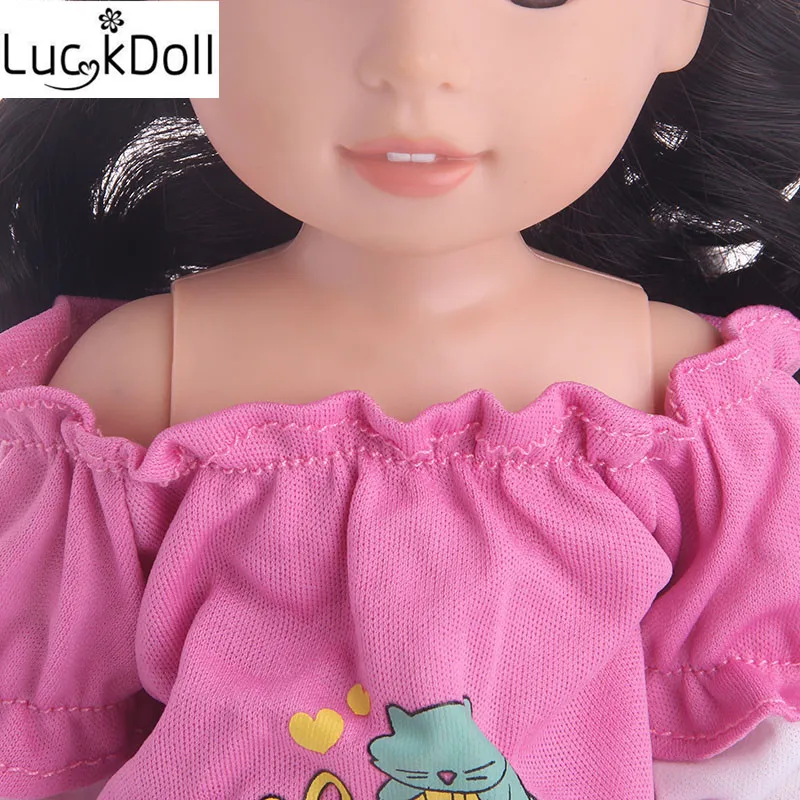 LUCKDOLL розовая Новая Одежда для кукол костюм 14 5 дюймовых американских аксессуары