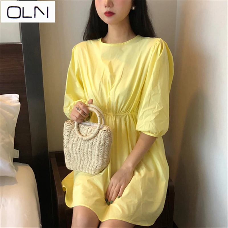 Vestidos платье OLN Новое корейское Ins мужское девичье Кукольное с ремешком на спине