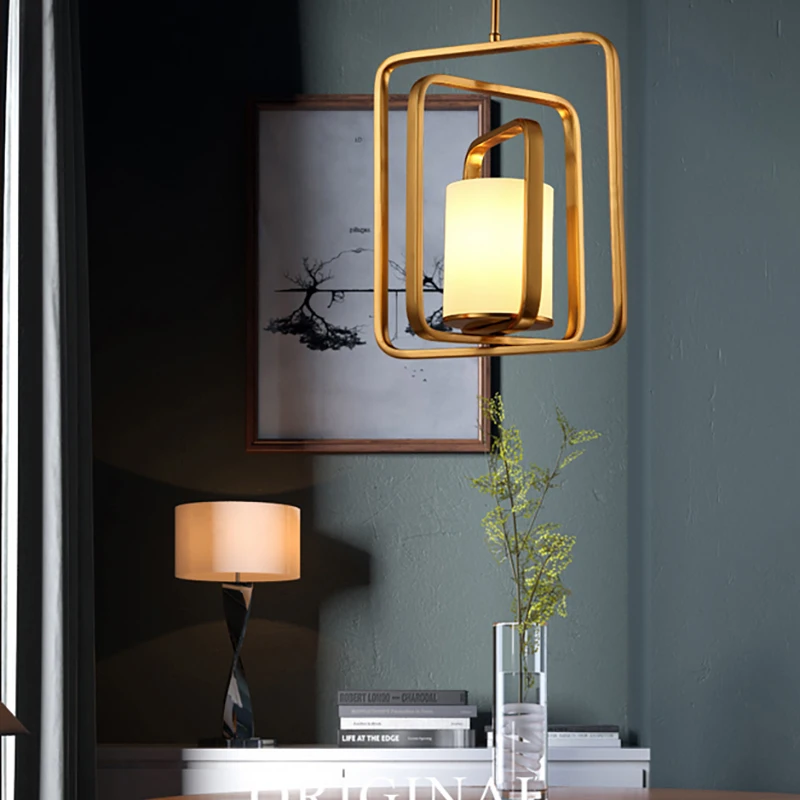 IKVVT Pendant Lights E27 Modern Golden Hanging Lamp Loft Creative Personality Light Fixtures For Restaurant Dining Living Room | Лампы и