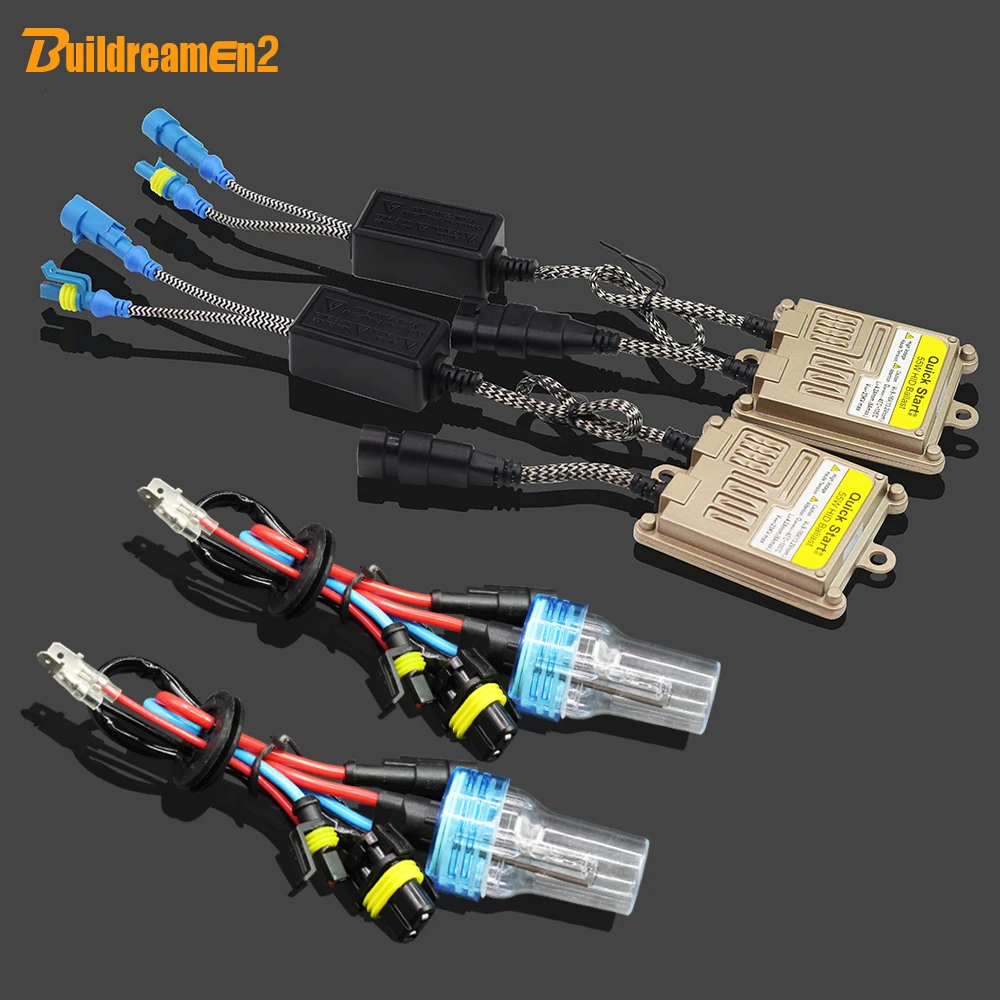Buildreamen2 55 Вт 9005 HB3 H10 Автомобильный свет преобразования HID ксеноновый Комплект AC