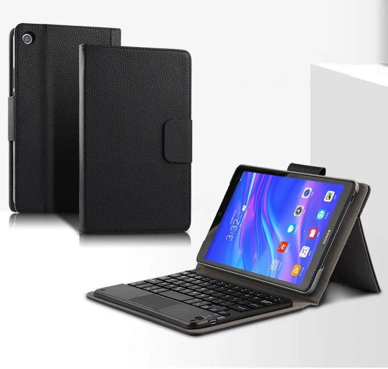 Съемный беспроводной кожаный чехол с подставкой для клавиатуры Bluetooth Huawei MediaPad T5 8