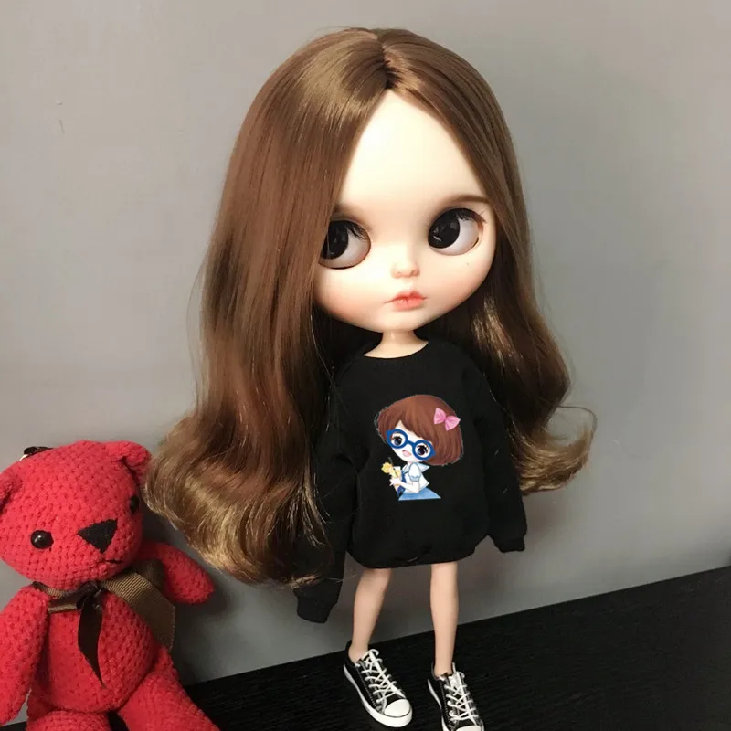 Милая Повседневная Одежда для куклы Blyth, 1 шт., 1/6 футболка с рисунком для куклы blyth, Licca Pullip, 30 см, одежда для куклы, аксессуары для Барби
