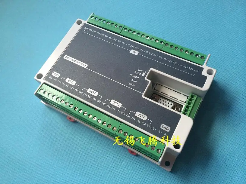 FX1N FX2N FX3U 40MR 24DI 16DO 2AD 2DA аналоговый контроллер шагового двигателя Mitsubishi PLC RS485 Modbus