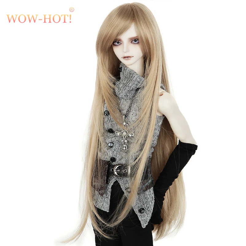 Фото 1/3 Bjd SD игрушечные волосы для кукол даль, высокотемпературная проволока, длинные, в стиле ретро, синтетические, масштаб 1/3, кукольный парик, ак... №3