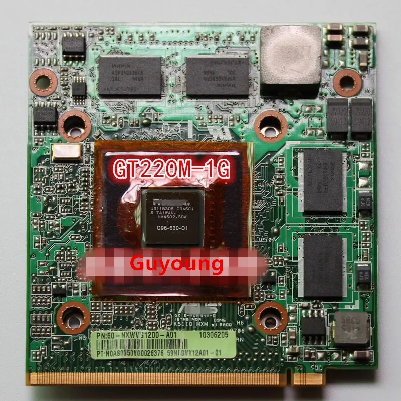 Для ASUS K51 K51IO K61IC K70IO Графический карта видеокарта G96 630 C1 1 ГБ VGA для GeForce 9600 м GT 220