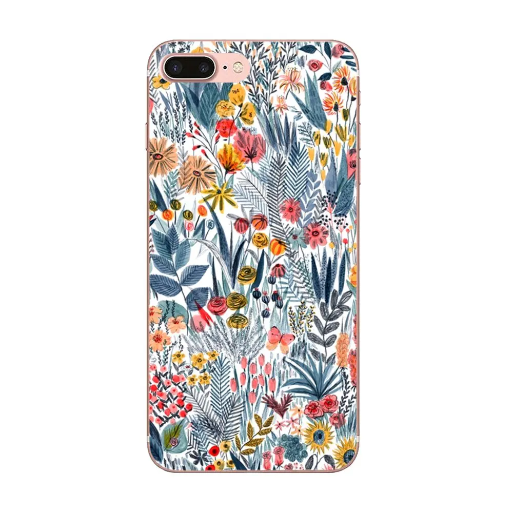 For Sony Xperia Z Z1 Z2 Z3 Z4 Z5 compact Mini M2 M4 M5 T3 E3 E5 XA XA1 XZ Premium Luxury Colorful Flower Leaf | Мобильные телефоны