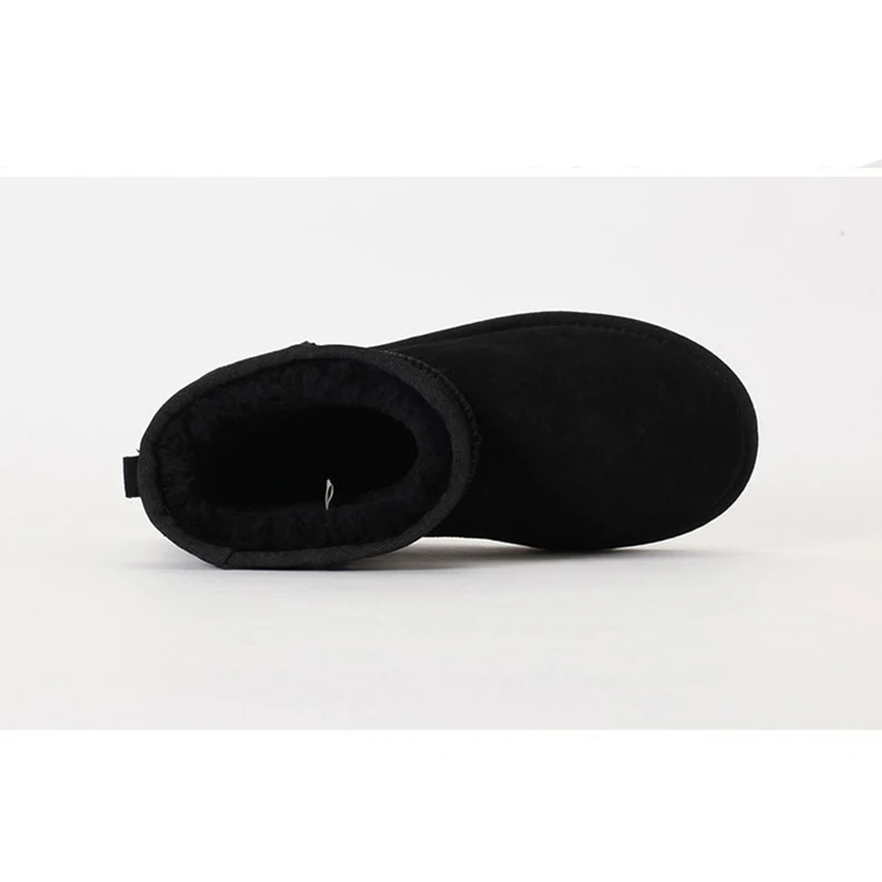 QNZY 100% real leather wool Snow boots Classic female inner sheep fur short Sheepskin winter warm breathable shoes woman | Обувь