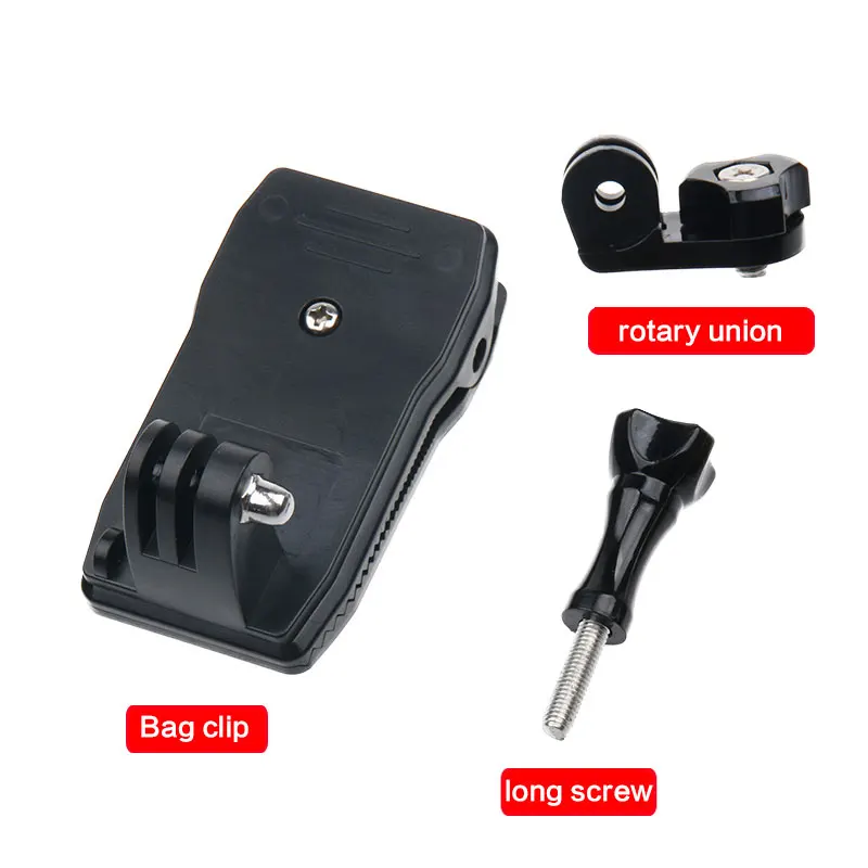 bag clip Быстросъемный вращающийся рюкзак на 360 градусов с зажимом для крепления на шляпу для GoPro Hero 8 7 6 5 4 3 для спортивных экшн-камер Go pro - Цвет: bag clip