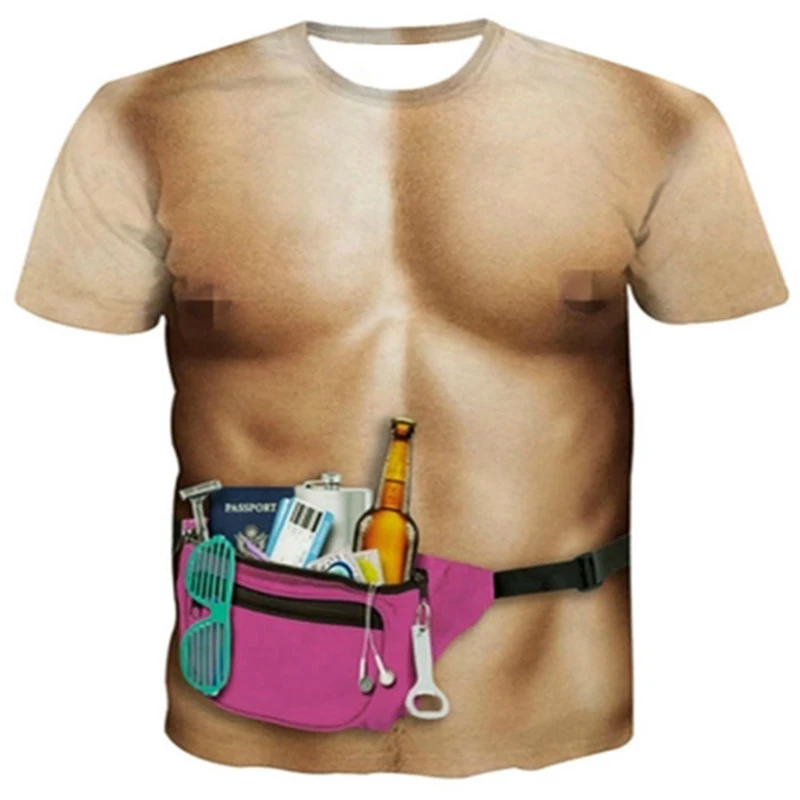 Новая мода пара для мужчин и женщин Beefcake мышцы Забавный 3D принт на каждый день без