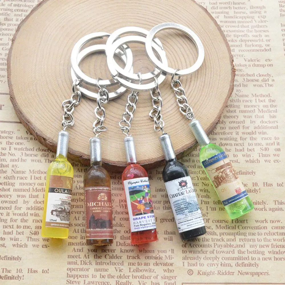 Брелки для ключей в виде винной бутылки|Брелоки| |