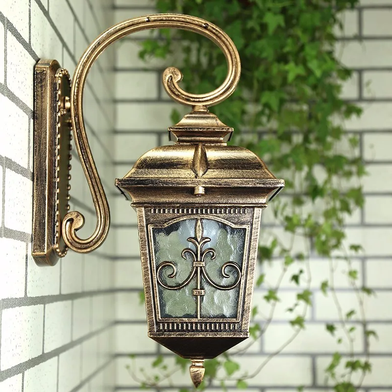 Waterproof Aluminium Die-casting Porch Light Outdoor Wall Lamp Never Rust Cottage Antique Garden Yard Aisle Street Lights Bronze