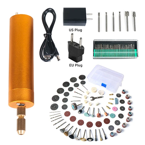 Drill 110pcs acces TUNGFULL Dremel инструменты мини электрический сверлильный станок USB мотор отверстие пилы алюминий с Dremel аксессуары электроинструменты - Цвет: Drill 110pcs acces