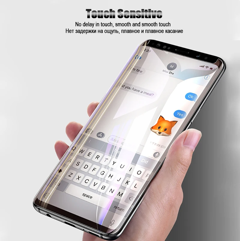 Закаленное УФ стекло с полным покрытием для Samsung Galaxy S9 S8 S6 Edge Plus Note 8 9 защитная