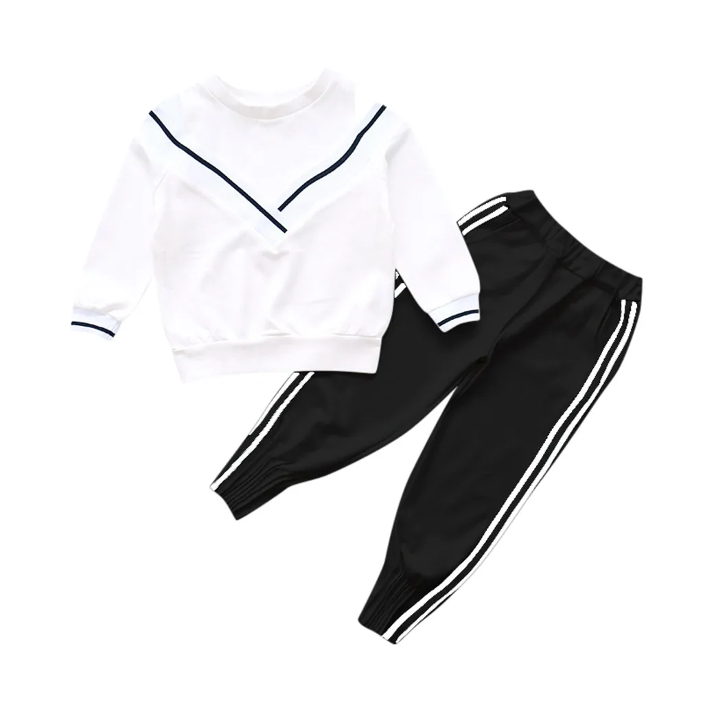 2019 комплект одежды для девочек с длинным рукавом детские спортивный костюм