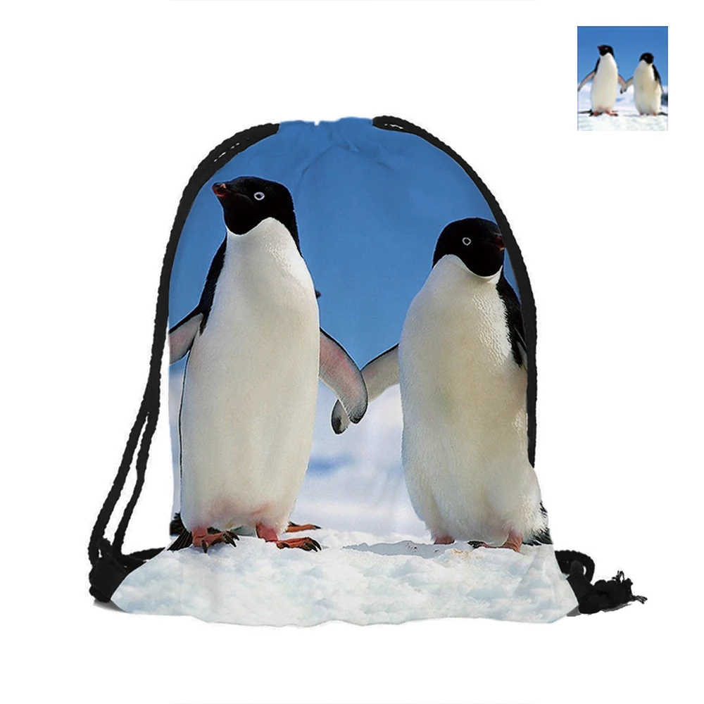 Рюкзак с рисунком счастливых пингвинов двусторонний для женщин девушек мужчин