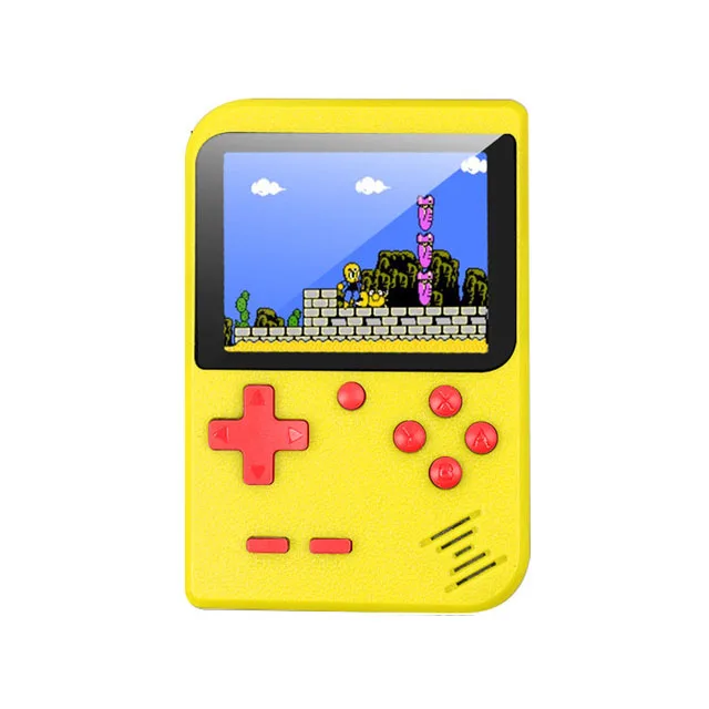 Yellow Мини портативная игровая консоль 8-Bit 2,8 в цветной ЖК-экран детский видео Портативный игровой плеер встроенный 128 игр на ТВ - Цвет: Yellow