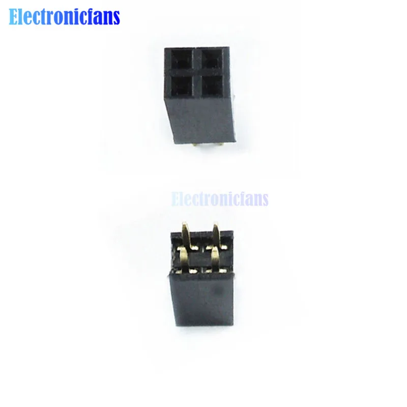 20 шт 2X2 Pin 4P 2 54 мм двухрядный женский прямой штырьковый разъем | Электронные