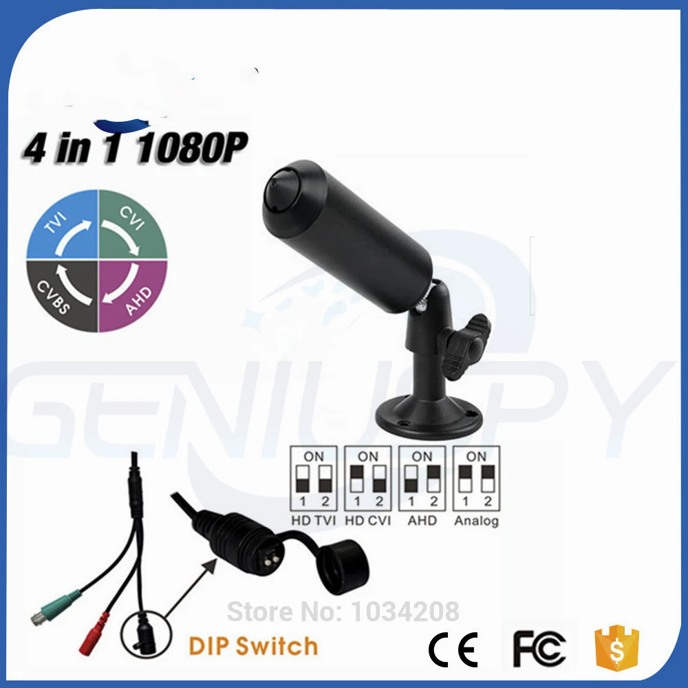 Фото Новейшая камера Sony323 Senor 1080P 4 в 1 AHD/TVI/CVI/CVBS с пулевым отверстием для внутреннего Новейшая камера Sony323 Senor 1080P 4 в 1 AHD/TVI/CVI/CVBS с пулевым отверстием для внутреннего