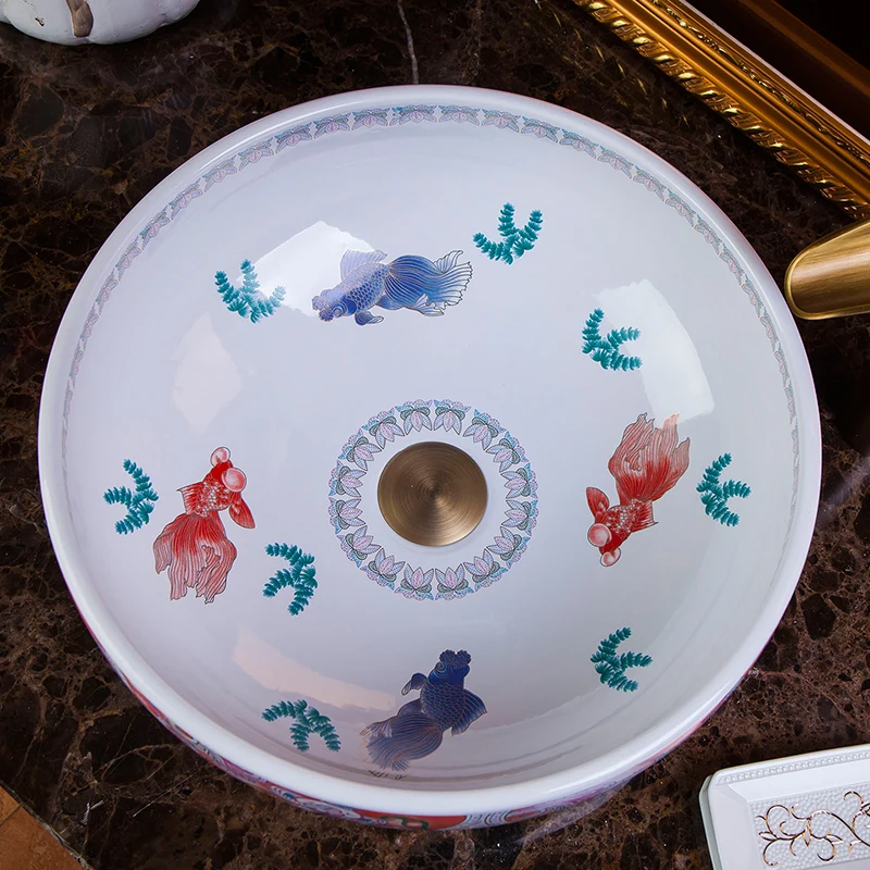 Китайский Европейский винтажный стиль искусство Фотофон мойка синий и белый