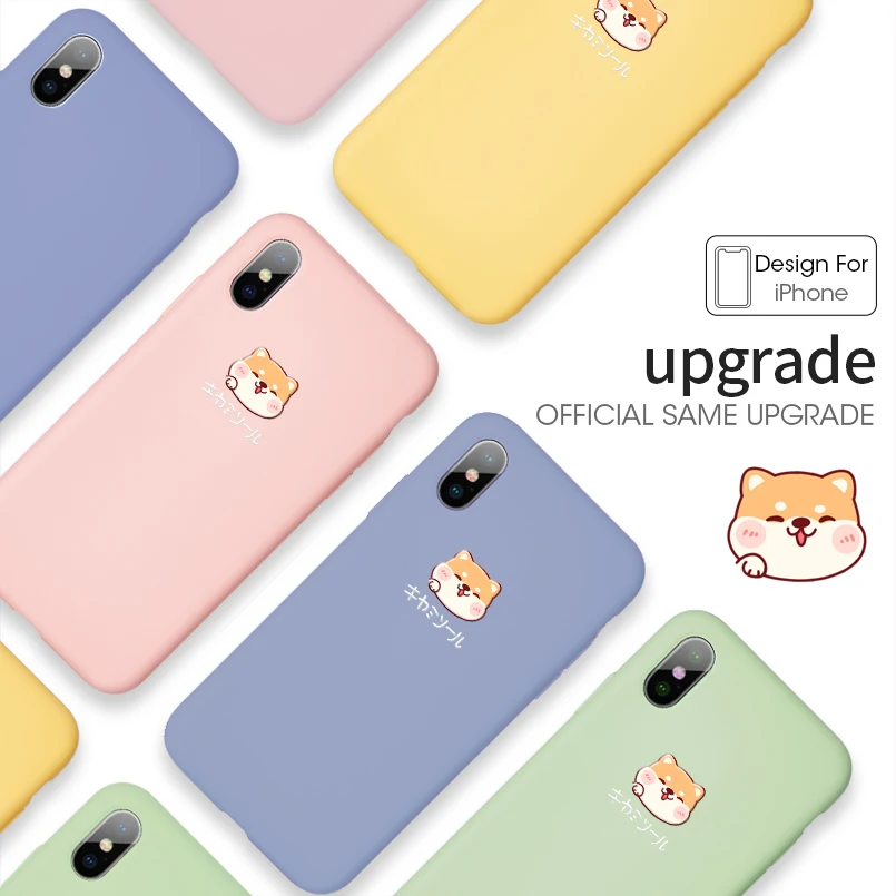 Милый мультяшный жидкий силиконовый чехол для iPhone X XR XS Max Простой Прозрачный