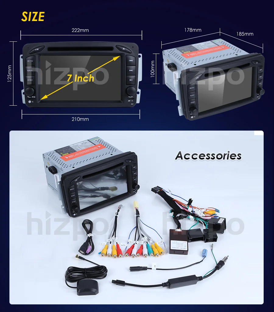 Автомагнитолы 2 din Android 8 0 gps dvd плеер Штатная для Mercedes Benz vito w639 CLK C 209 W203 W168 ML W163 W463viano