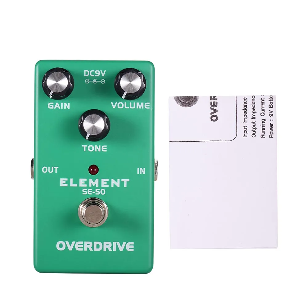 High-Sensitive Analog Overdrive Guitar Effect Pedal with Volume Gain Tone Control True Bypass Full Metal Body | Спорт и развлечения