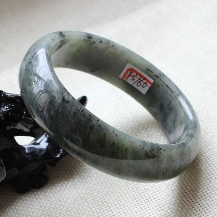 59mm Chinese Genuine Natural Green Nephrite Jade Gems Bangle Bracelet A-3760 | Украшения и аксессуары